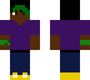 purple shirt and new hairstyle