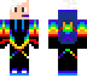 rainbow boy in hoodie with headphones