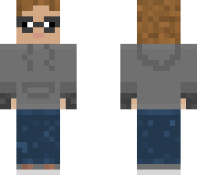 simple glasses with gray hoodie