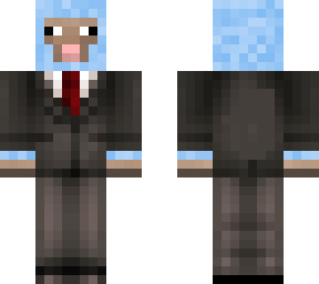 sky blue sheep in a suit