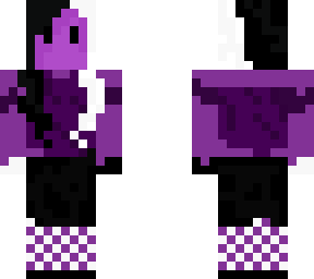 this is what i think twitch would look like as a minecraft character (female)