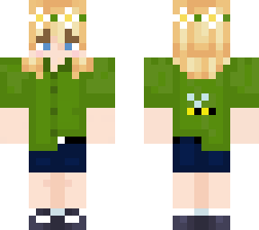 tubbo female (+flower crown and bee patch on back)