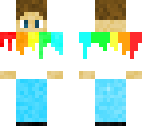 a guy with paint on shirt