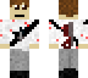 bandoleer, brown hair