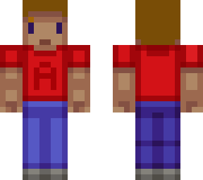 blocky red man