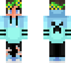 blue boy with flower crown