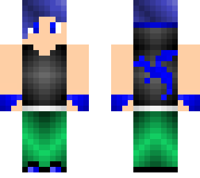 blue tank top