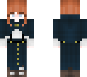 blue worker girl