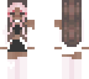 brown and pink hair