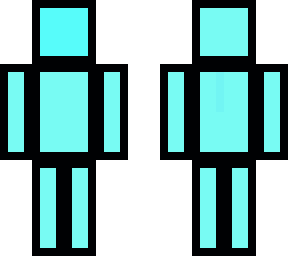 cartoon blue cube gamer
