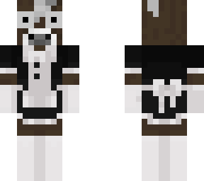 cow in a maid outfit