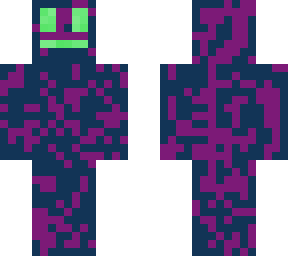 dark blue and pink alien