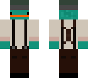 duck beaver in suspendors