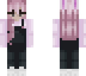 girl wearing overalls