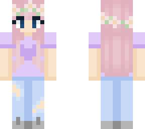 girl with flower hair band