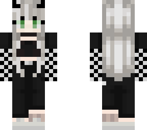 gray haired devil girl