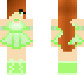 green dress