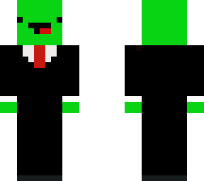 green durp with business suit