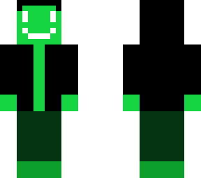 green man in black coat