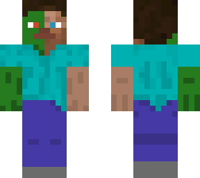 half zombie steve