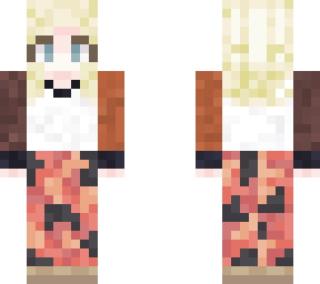 orange camo girl