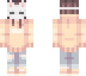 person with cat mask (not mine)