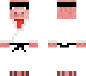 pig with karate uniform