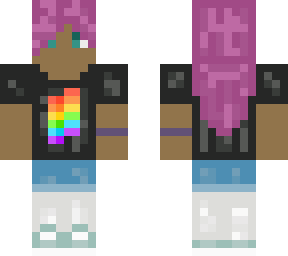 rainbow shirt girl