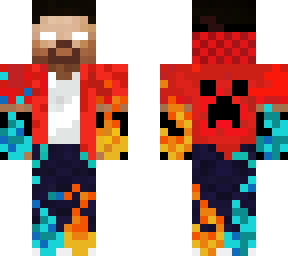 red fire and blue herobrine better version