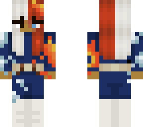 shoto todoroki girl w/ flames and ice