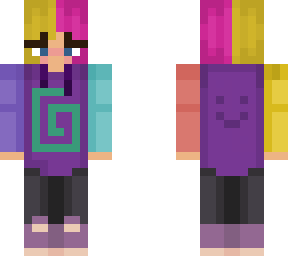 split dyed pink & blonde hair wearing karl jacobs hoodie