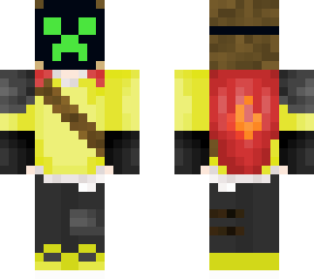 warrior in creeper mask
