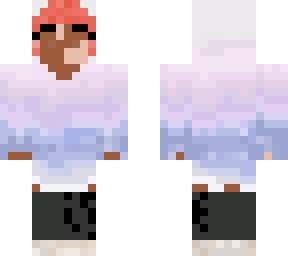 bi pride sweater girl red dyed hair vitiligo