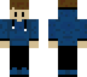 blue hoodie