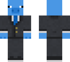 blue pig in suit