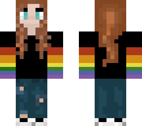 casual rainbow girl