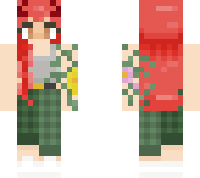 devil girl with flowery vines