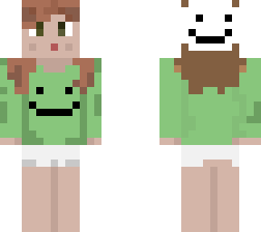 girl in dream's merch with mask on the back