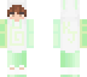 karl jacobs in a bunny hoodie (green edit)