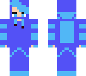 light blue and a blue skin