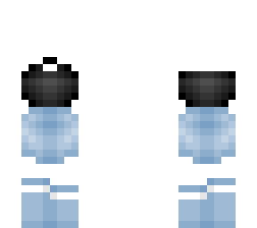 outfit base - black top w/ blue skirt & blue boots