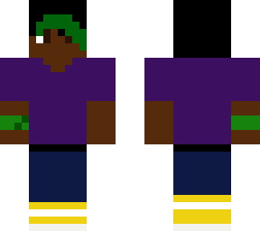 pixeldip purple shirt with yellow shoes mha