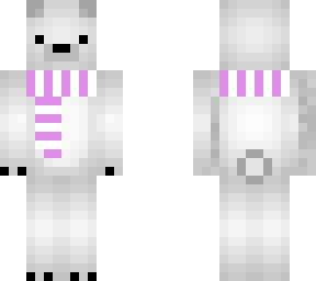 polar bear pink scarf