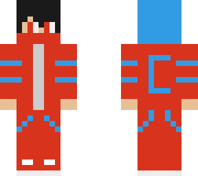 red and blue skin