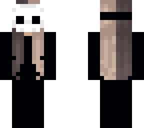 skull mask, split dye hair