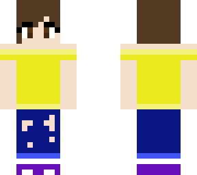yellow shirt with ripped jeans re uploaded | Minecraft Skin