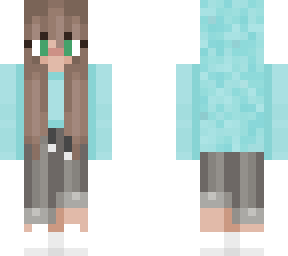 blue hoodie girl