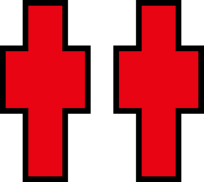 boxed red and black