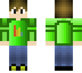 brown hair boy with green shirt
