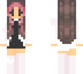 brown hair pink bangs <3